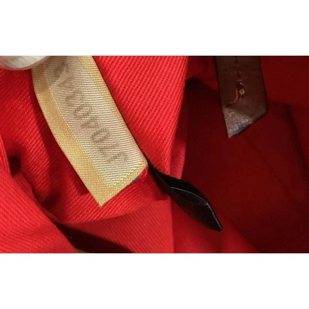 Dooney & Bourke Red Nylon Flap Backpack